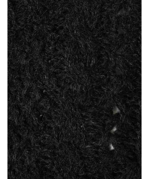 31 Sons de mode（トランテアン　ソン　ドゥ　モード）の「≪秋物ポイント2倍≫フリンジニットポンチョ（トップス・レディース・オフホワイト/チャコールグレー・36）」の10枚目の写真