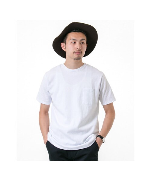 URBAN RESEARCH（アーバンリサーチ）の「JP MADE 丸胴ポケットTシャツ（トップス・メンズ・WHITE/GREY.H/BLACK・S/M/L）」の8枚目の写真