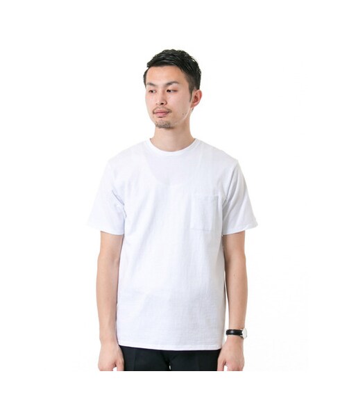 URBAN RESEARCH（アーバンリサーチ）の「JP MADE 丸胴ポケットTシャツ（トップス・メンズ・WHITE/GREY.H/BLACK・S/M/L）」の10枚目の写真