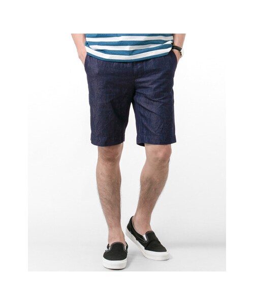 URBAN RESEARCH（アーバンリサーチ）の「L/C イージーショーツ（パンツ・メンズ・IDG NAVY/WHITE・M/L）」の3枚目の写真