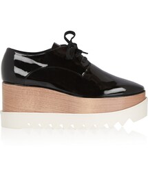 STELLA McCARTNEY | Stella McCartney Stella Mccartney Faux Patent-Leather Platform Brogues(その他シューズ)