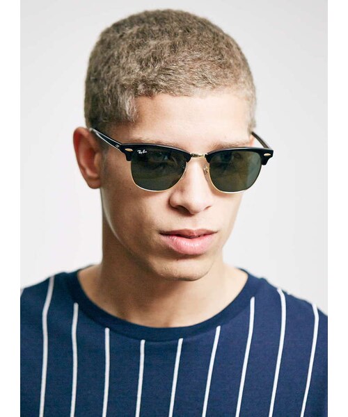 Ray-Ban（レイバン）の「Ray-Ban Black Clubmaster Sunglasses（サングラス・メンズ・Black・000）」の3枚目の写真