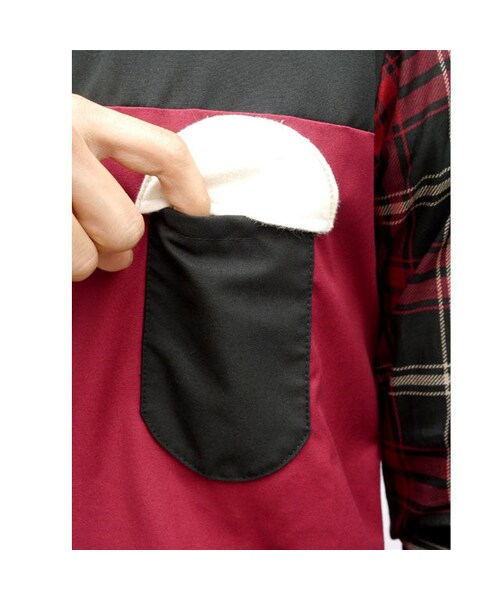 NIRAME.CO（ニラメッコ）の「【残り1枚】すれ違いしゃつ。 バーガンディ（シャツ/ブラウス・メンズ・その他）」の6枚目の写真