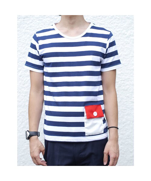 NIRAME.CO(ニラメッコ)の「【残り1枚】Eじゃん ブルーどっと(シャツ/ブラウス・メンズ・その他)」の1枚目の写真