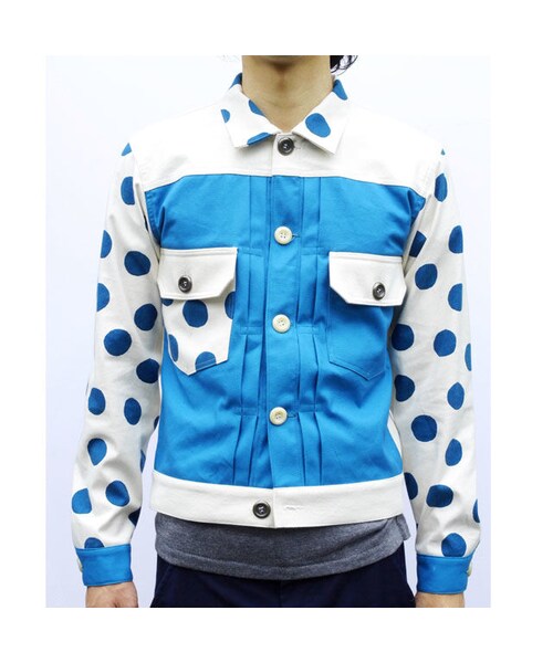 NIRAME.CO(ニラメッコ)の「【残り1枚】Eじゃん ブルーどっと(シャツ/ブラウス・メンズ・その他)」の3枚目の写真