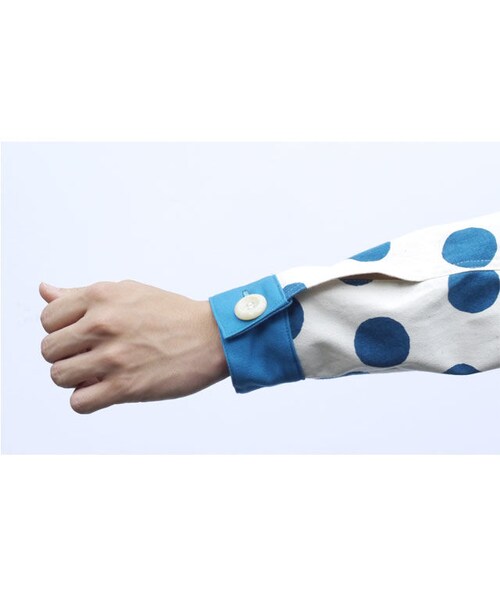 NIRAME.CO(ニラメッコ)の「【残り1枚】Eじゃん ブルーどっと(シャツ/ブラウス・メンズ・その他)」の10枚目の写真