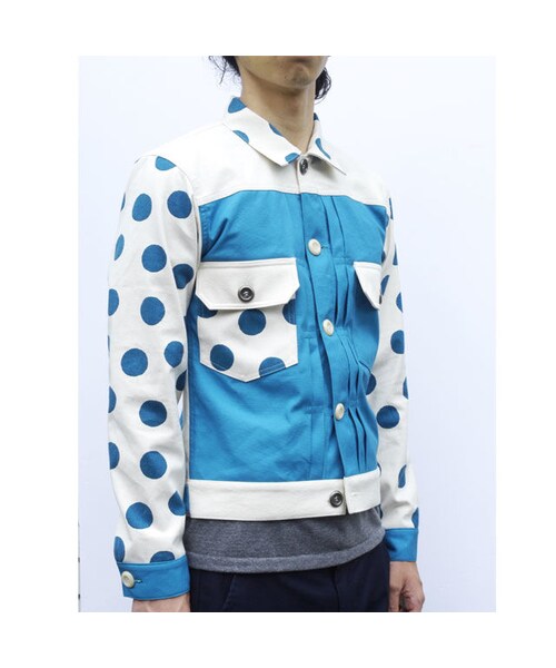 NIRAME.CO(ニラメッコ)の「【残り1枚】Eじゃん ブルーどっと(シャツ/ブラウス・メンズ・その他)」の6枚目の写真