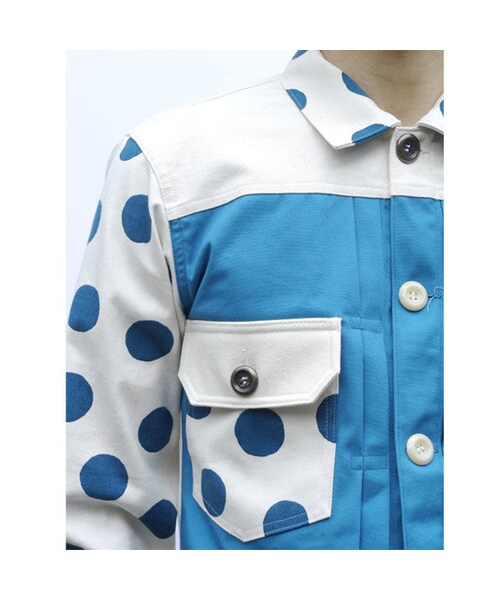 NIRAME.CO(ニラメッコ)の「【残り1枚】Eじゃん ブルーどっと(シャツ/ブラウス・メンズ・その他)」の9枚目の写真