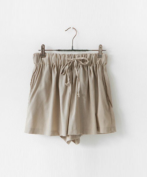 DHOLIC（ディーホリック）の「ウエストゴムレーヨンショートパンツ（その他パンツ・レディース・ストライプ/レッド/ブラック/ベージュ・FREE）」の3枚目の写真