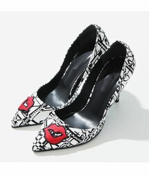 imvely | レッドリッププリントパンプス(ドレスシューズ)