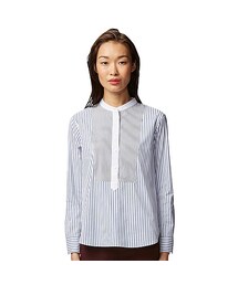 UNIQLO | WOMEN スーピマコットンスタンドシャツ（長袖）A(シャツ/ブラウス)