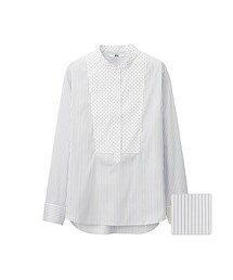 UNIQLO | WOMEN スーピマコットンスタンドシャツ（長袖）B(シャツ/ブラウス)