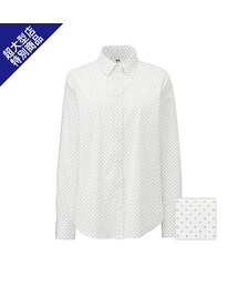UNIQLO | WOMEN スーピマコットンプリントシャツ（長袖）＋E(シャツ/ブラウス)