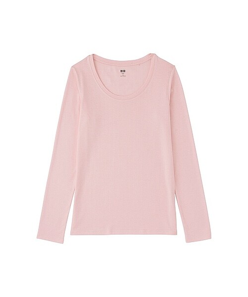 UNIQLO（ユニクロ）の「WOMEN スーピマコットンモダールクルーネックT（長袖）（Tシャツ/カットソー・レディース・WINE/LIGHT PURPLE/DARK GREEN/DARK GRAY/NATURAL/BLUE/PINK・S/M/3XL/XXL/XL/L）」の7枚目の写真