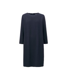 UNIQLO | WOMEN リップルワンピース（7分袖）(ワンピース)
