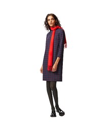 UNIQLO | WOMEN ポンチプリントワンピース（7分袖）(ワンピース)