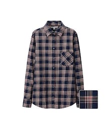 UNIQLO | WOMEN フランネルチェックシャツ（長袖）08・38・69(シャツ/ブラウス)