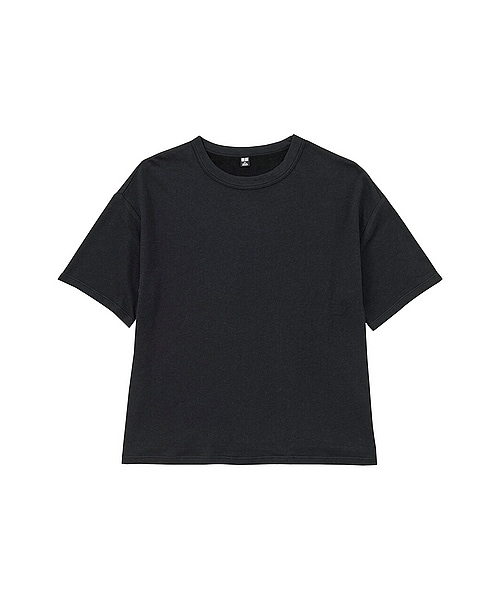UNIQLO（ユニクロ）の「WOMEN ソフトフレンチテリーT（半袖）（Tシャツ/カットソー・レディース・OFF WHITE/DARK GRAY/OLIVE/BLACK/PINK/BLUE・S/M/L/XL）」の2枚目の写真