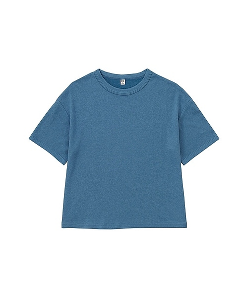 UNIQLO（ユニクロ）の「WOMEN ソフトフレンチテリーT（半袖）（Tシャツ/カットソー・レディース・OFF WHITE/DARK GRAY/OLIVE/BLACK/PINK/BLUE・S/M/L/XL）」の5枚目の写真