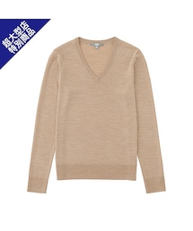 UNIQLO | WOMEN エクストラファインメリノVネックセーター（長袖）(ニット/セーター)