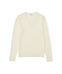 UNIQLO | WOMEN エクストラファインメリノVネックセーター（長袖）(ニット/セーター)