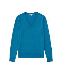 UNIQLO | WOMEN エクストラファインメリノVネックセーター（長袖）(ニット/セーター)