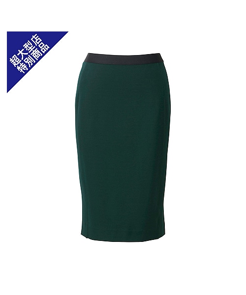 UNIQLO(ユニクロ)の「WOMEN ポンチペンシルスカート(スカート・レディース・BLACK/DARK GRAY/NAVY/DARK GREEN・L/M/S/XL/XXL)」の3枚目の写真