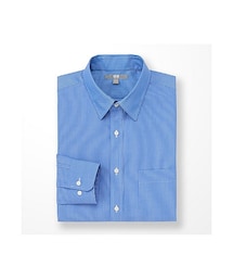 UNIQLO | MEN ファインクロスストライプシャツ（長袖）(シャツ/ブラウス)
