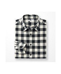 UNIQLO | MEN フランネルチェックシャツ（レギュラーカラー・長袖）(シャツ/ブラウス)
