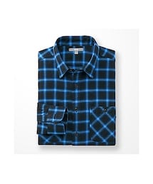 UNIQLO | MEN フランネルチェックシャツ（レギュラーカラー・長袖）F(シャツ/ブラウス)