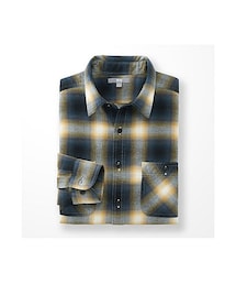 UNIQLO | MEN フランネルチェックシャツ（レギュラーカラー・長袖）G(シャツ/ブラウス)