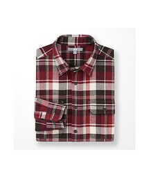 UNIQLO | MEN フランネルチェックシャツ（レギュラーカラー・長袖）17(シャツ/ブラウス)