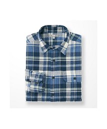 UNIQLO | MEN フランネルチェックシャツ（レギュラーカラー・長袖）66(シャツ/ブラウス)