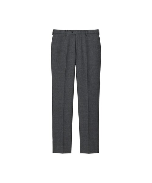 UNIQLO(ユニクロ)の「ストレッチウールノータックパンツ(柄)(その他パンツ・メンズ・GRAY 04/GRAY 07・88/85/120/73/82/110/100/79/105/76/95/91/115)」の2枚目の写真