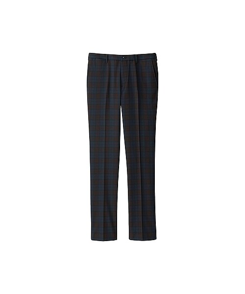 UNIQLO(ユニクロ)の「MEN ヒートテックストレッチスリムフィットノータックパンツ(柄)A(その他パンツ・メンズ・DARK GREEN/WINE・91/76/82/79/88/85/73)」の2枚目の写真