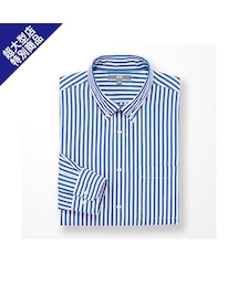 UNIQLO | MEN エクストラファインコットンブロードストライプシャツ（長袖）B(シャツ/ブラウス)