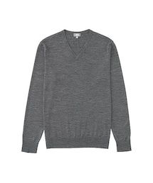 UNIQLO | MEN エクストラファインメリノVネックセーター（長袖）(ニット/セーター)