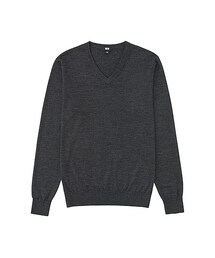 UNIQLO | MEN エクストラファインメリノVネックセーター（長袖）(ニット/セーター)