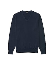 UNIQLO | MEN エクストラファインメリノVネックセーター（長袖）(ニット/セーター)