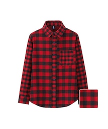 UNIQLO | BOYS フランネルチェックシャツ（長袖）A(その他トップス)