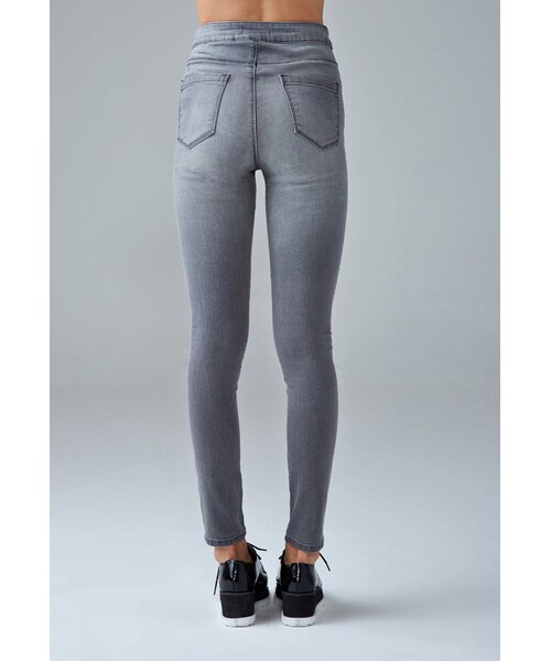 FOREVER 21(フォーエバー トゥエンティーワン)の「FOREVER 21 Ripped Super Skinny Jeans(デニムパンツ・レディース・Black/Gray・24/25/26/27/28/29/30/31)」の3枚目の写真