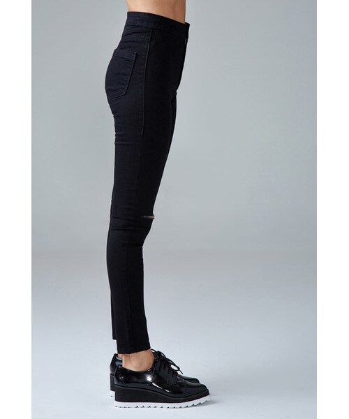 FOREVER 21(フォーエバー トゥエンティーワン)の「FOREVER 21 Ripped Super Skinny Jeans(デニムパンツ・レディース・Black/Gray・24/25/26/27/28/29/30/31)」の6枚目の写真
