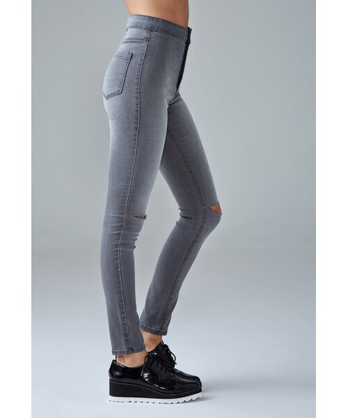 FOREVER 21(フォーエバー トゥエンティーワン)の「FOREVER 21 Ripped Super Skinny Jeans(デニムパンツ・レディース・Black/Gray・24/25/26/27/28/29/30/31)」の10枚目の写真