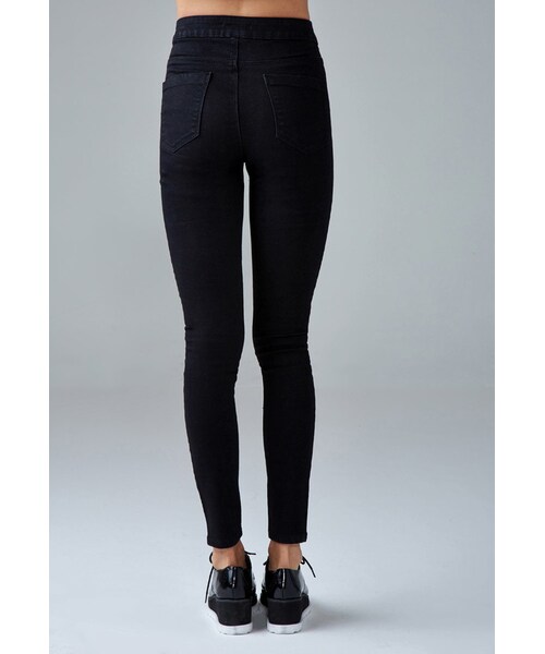 FOREVER 21(フォーエバー トゥエンティーワン)の「FOREVER 21 Ripped Super Skinny Jeans(デニムパンツ・レディース・Black/Gray・24/25/26/27/28/29/30/31)」の4枚目の写真