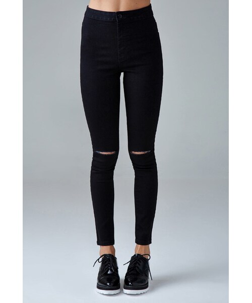 FOREVER 21(フォーエバー トゥエンティーワン)の「FOREVER 21 Ripped Super Skinny Jeans(デニムパンツ・レディース・Black/Gray・24/25/26/27/28/29/30/31)」の9枚目の写真