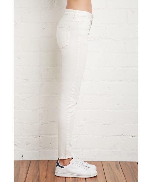 FOREVER 21(フォーエバー トゥエンティーワン)の「FOREVER 21 High-Waisted Skinny Jeans(デニムパンツ・レディース・White・24/25/26/27/28/29/30/31)」の5枚目の写真