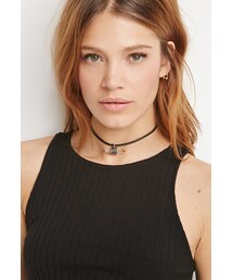 FOREVER 21 | FOREVER 21 Faux Crystal Pendant Choker(ネックレス)