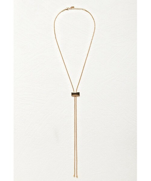 FOREVER 21(フォーエバー トゥエンティーワン)の「FOREVER 21 Bar Charm Bolo Necklace(ネックレス・レディース・Silver/Gold・One size)」の6枚目の写真