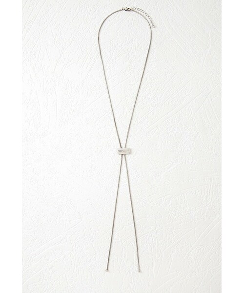 FOREVER 21(フォーエバー トゥエンティーワン)の「FOREVER 21 Bar Charm Bolo Necklace(ネックレス・レディース・Silver/Gold・One size)」の5枚目の写真