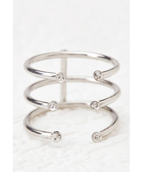 FOREVER 21(フォーエバー トゥエンティーワン)の「FOREVER 21 Cutout Rhinestone Midi Ring(リング・レディース・Gold/Silver・6/7/8)」の5枚目の写真